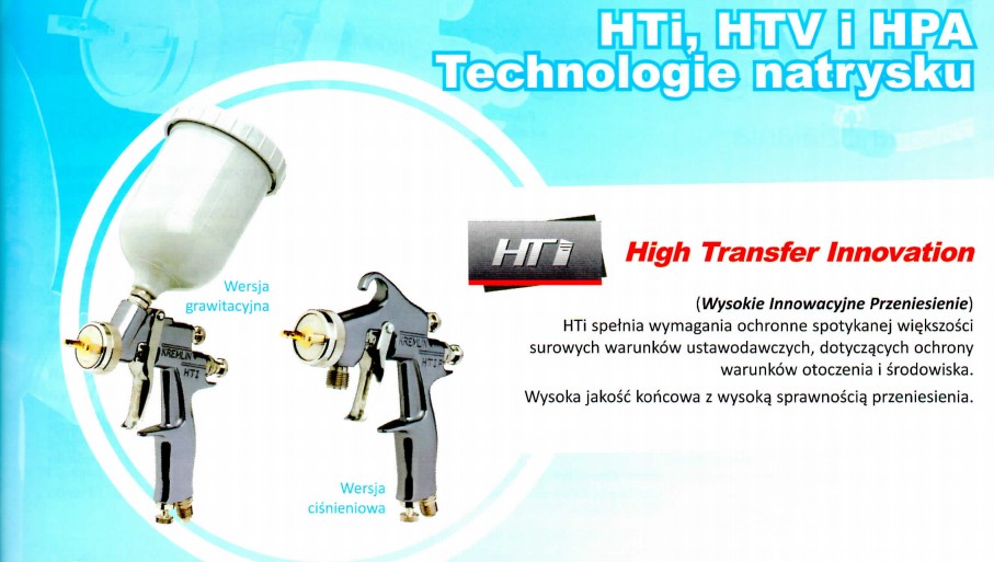 HTi, HTV i HPA technologia natrysku